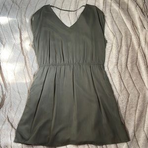 Olive green dress with pockets